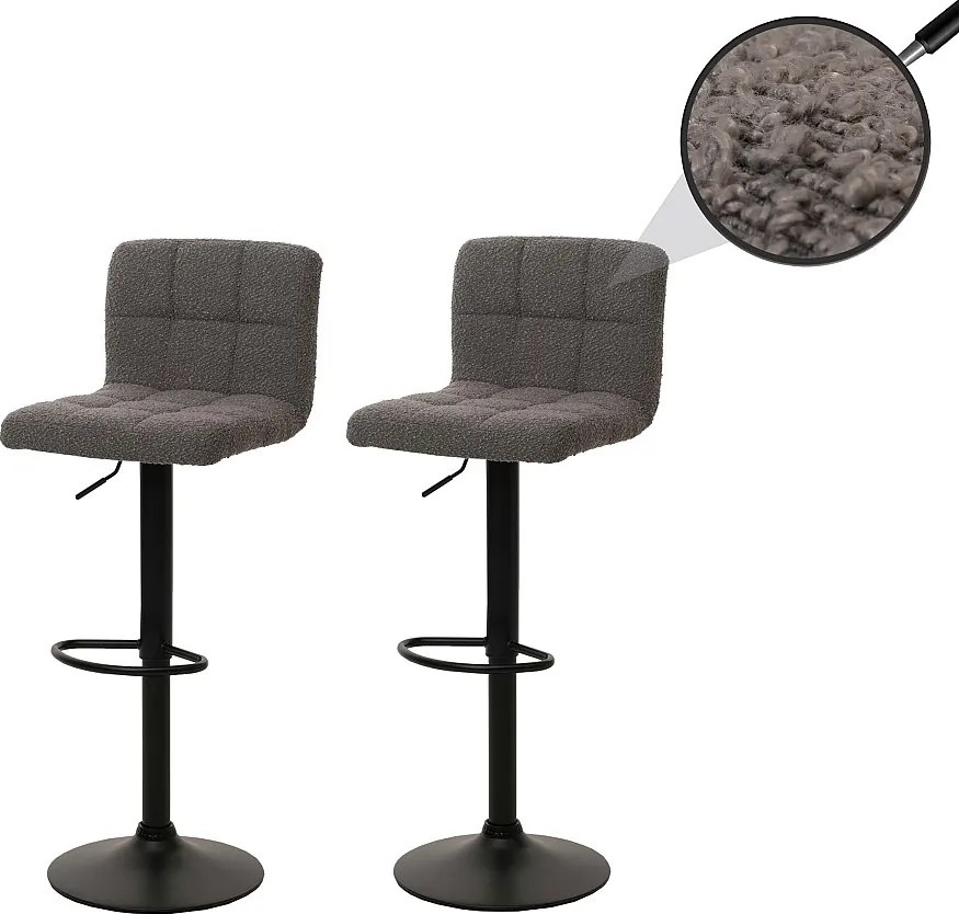 Stołki barowe MCW-G87 (zestaw 2 szt.),  ciemnoszary