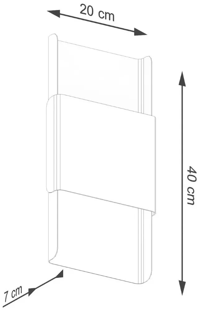 Biało-złoty minimalistyczny metalowy kinkiet - 3X A616 S8-T24
