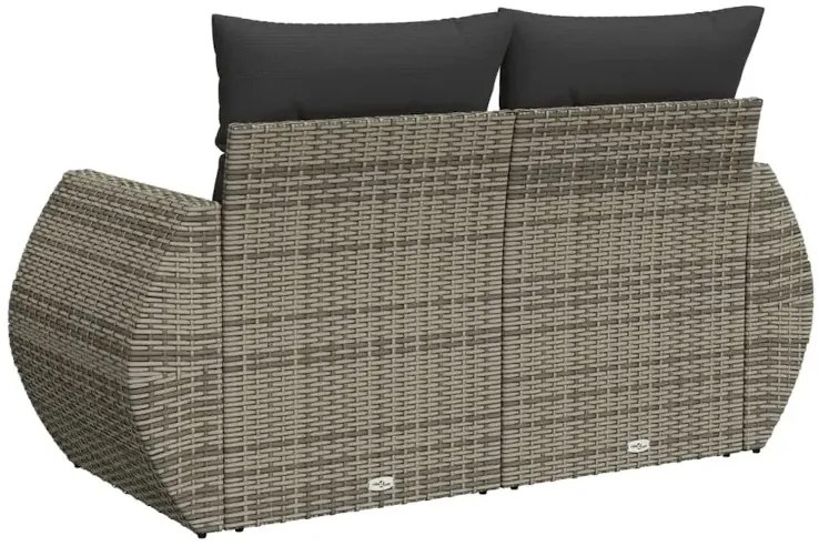 Szara dwuosobowa sofa ogrodowa - Torina 3X