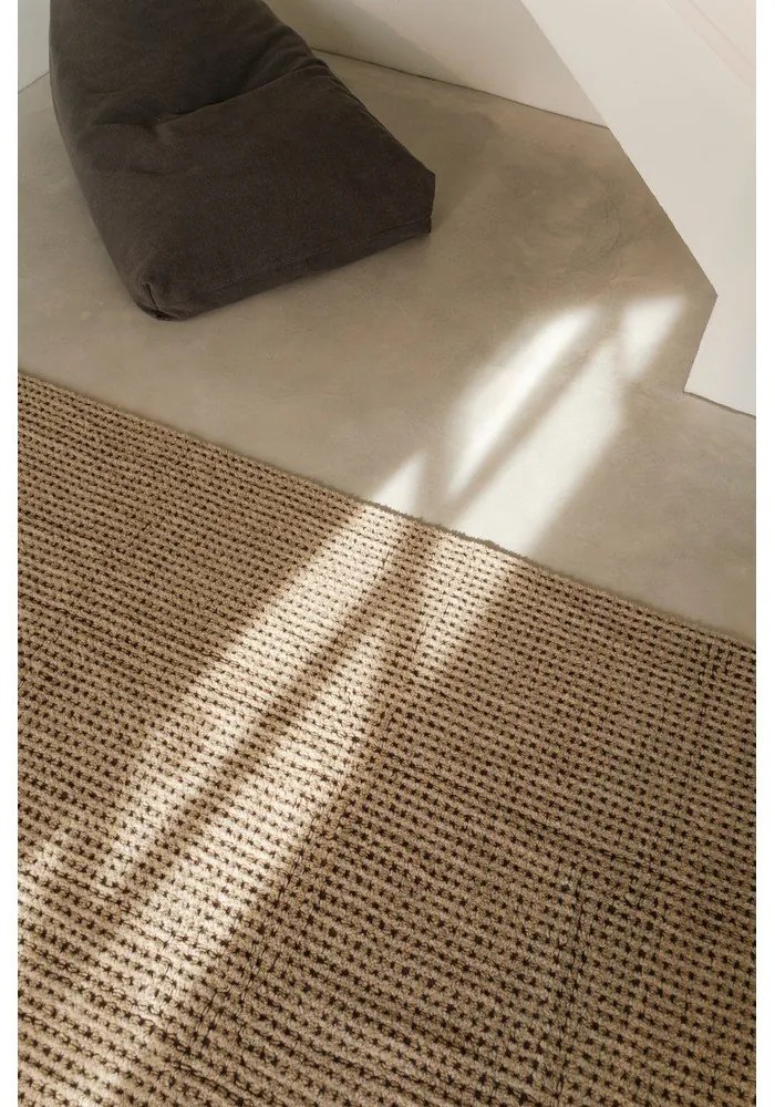Wełniany chodnik odpowiedni do prania/tkany ręcznie w kolorze khaki 80x230 cm Unexpected Wool – Lorena Canals