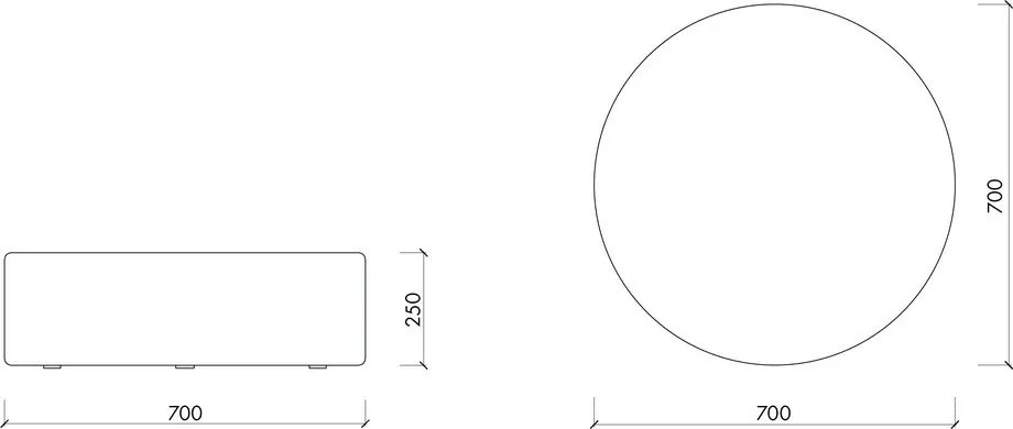 Niebieski wełniany puf Folk – noo.ma