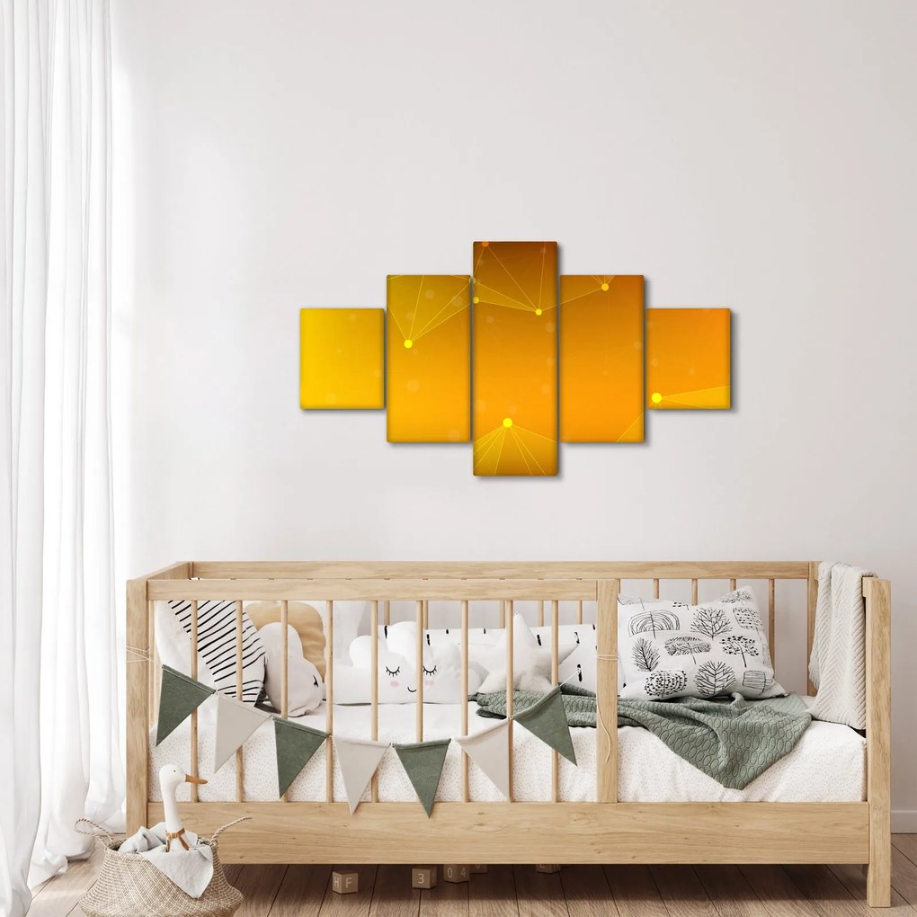 Abstrakcyjny żółty obraz (125x70 cm)