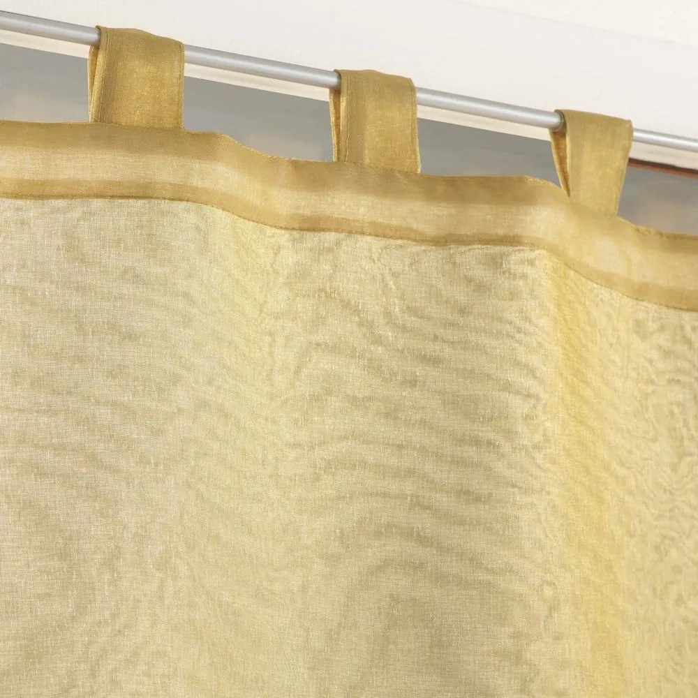 Biało-żółte firanki zestaw 2 szt. 60x90 cm Duetto – douceur d'intérieur