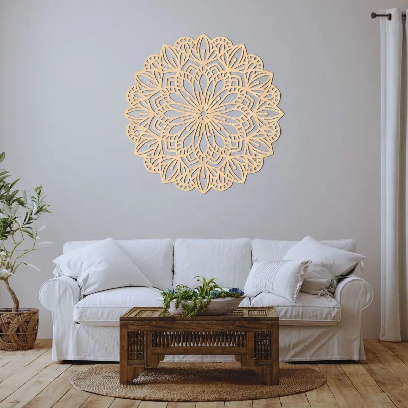 Drewniana dekoracja ścienna mandala | PETALUM