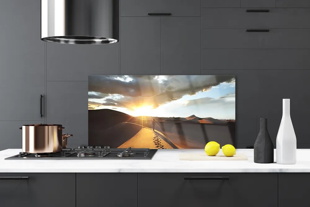 Szkło do Kuchni na Ścianę Bezkres Piaszczystej Pustyni