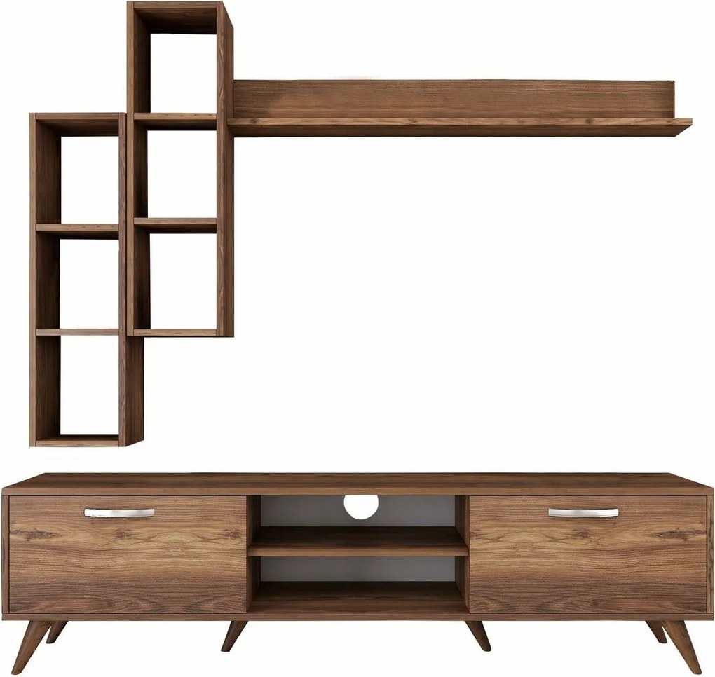 Ściana telewizyjna Mia Walnut