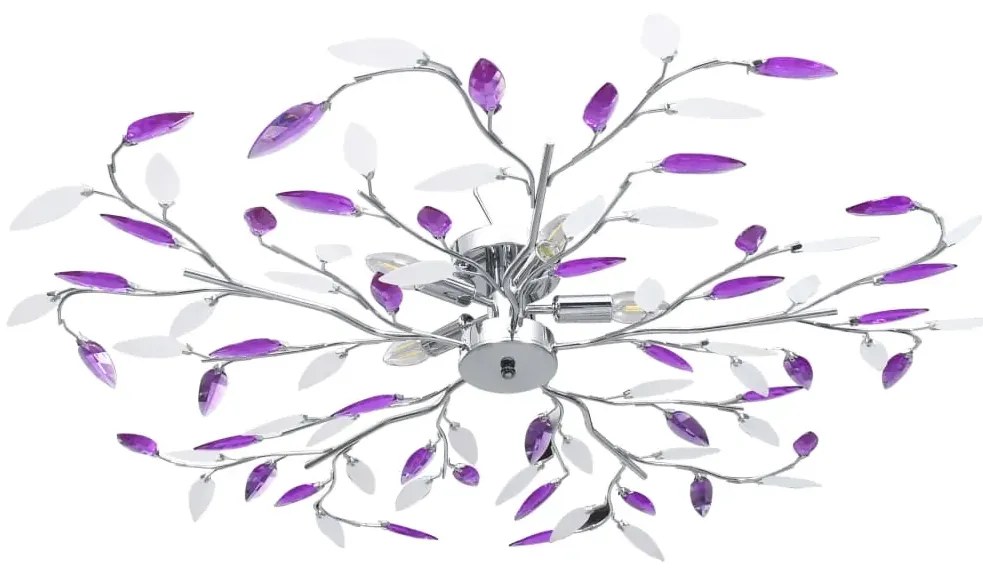 Fioletowa lampa sufitowa z akrylowymi zdobieniami - 4X EX217 E6-T53