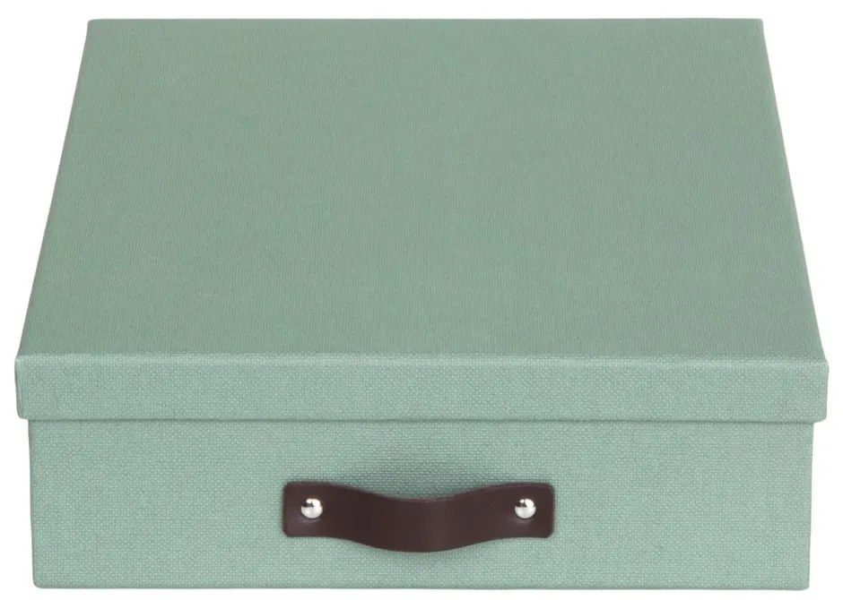Zielony kartonowy organizer na dokumenty Oskar Canvas Paper Laminate – Bigso