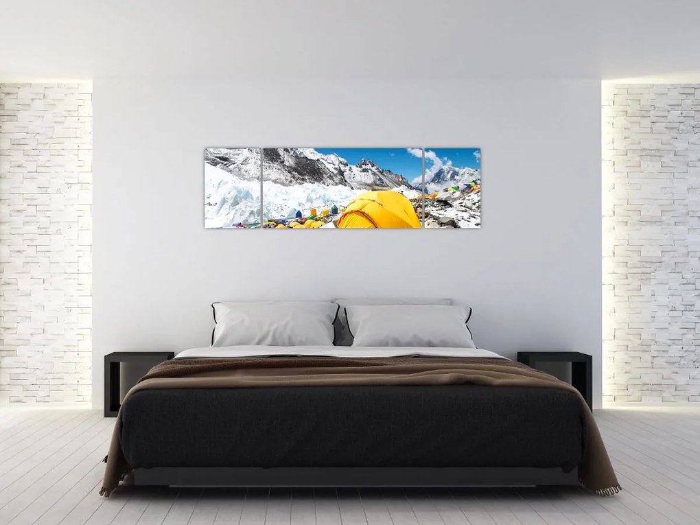 Obraz - Kemping w górach (170x50 cm)
