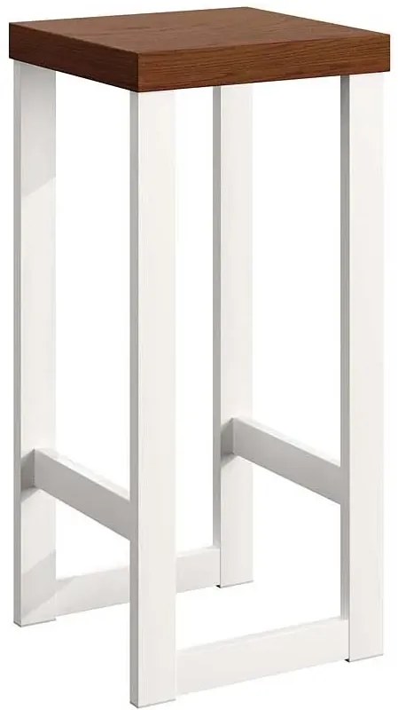 Czarny drewniany taboret loft T3-T60