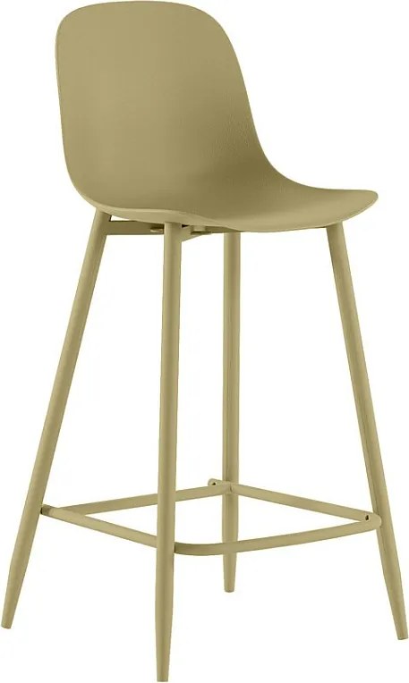 Frida - Żółty stołek polipropylenowy - zestaw 2 szt.