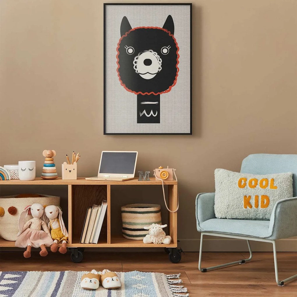 Plakat Dekoracyjna alpaka 29,7x42 cm z ramą czarną bez marginesu ARTGEIST B