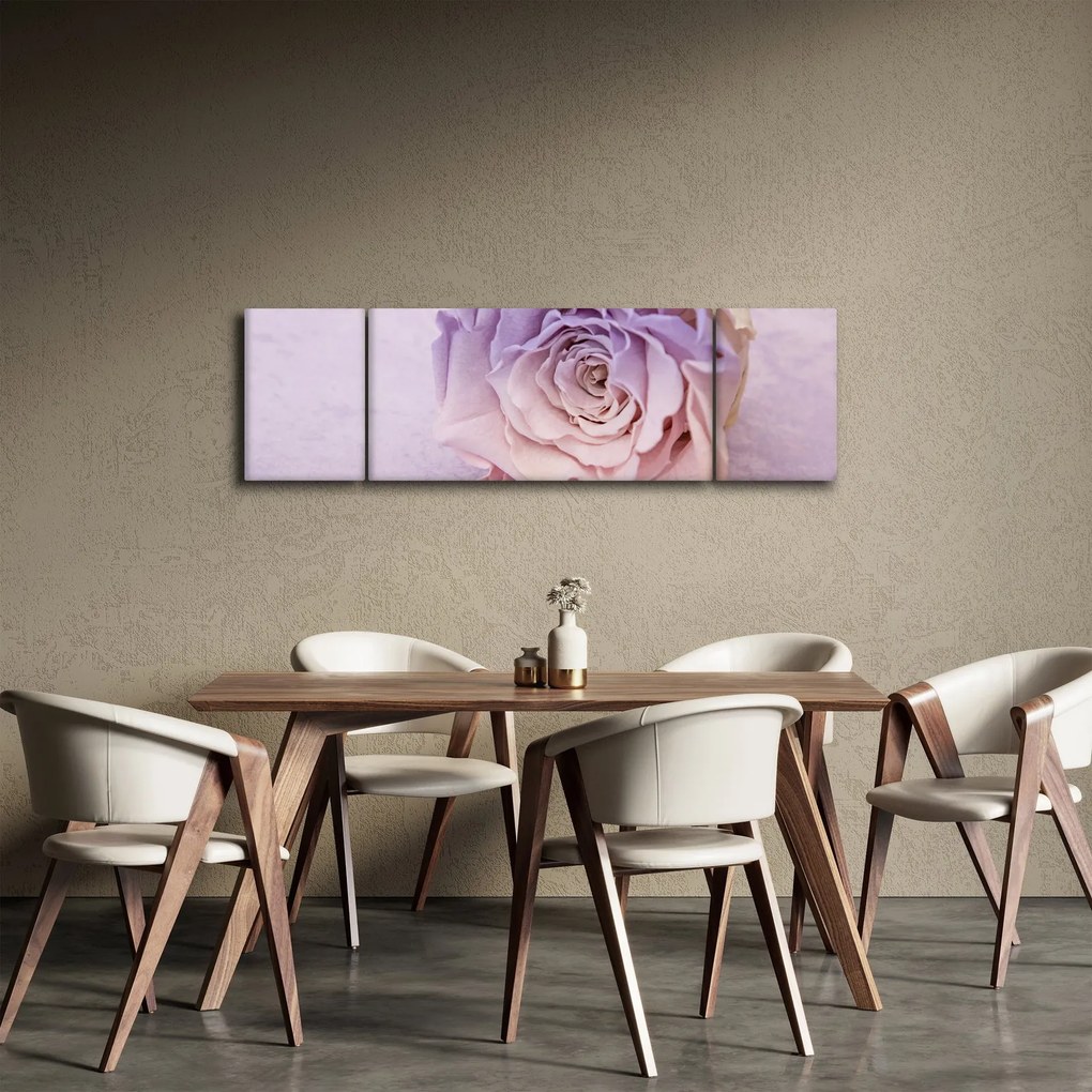Obraz szczegółu kwiatu róży (170x50 cm)