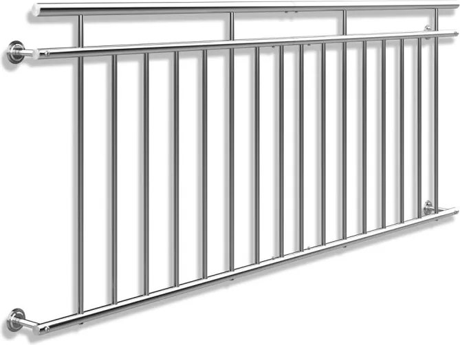 Francuski balkon ZOE, 225x90cm, srebrna Monzana