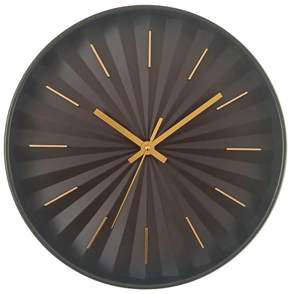 Globo B992533 - Zegar ścienny o średnicy 30,5 cm, 1xAA, czarny