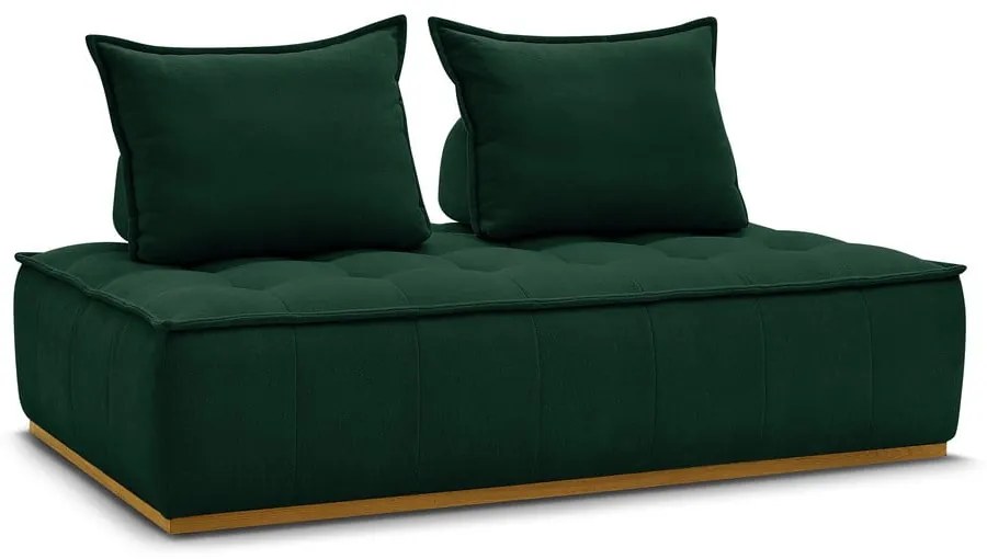 Ciemnozielona sofa z tkaniny szenilowej 175 cm Elisa – Bobochic Paris