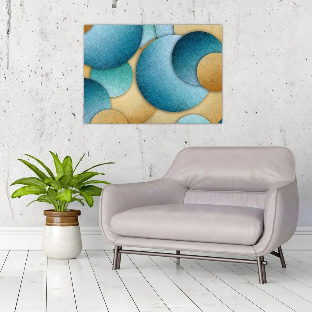 Obraz na szkle kręgów abstrakcji (70x50 cm)