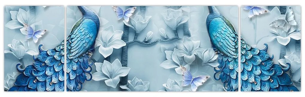 Obraz pawi (170x50 cm)