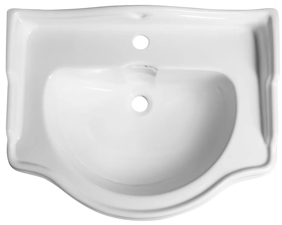 Biała ceramiczna umywalka 69x52 cm Retro – Sapho
