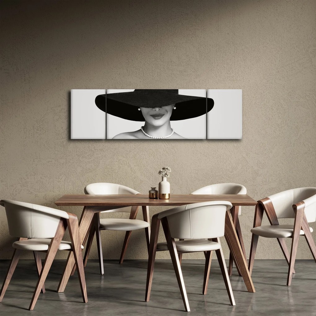 Obraz - Kobieta w kapeluszu (170x50 cm)