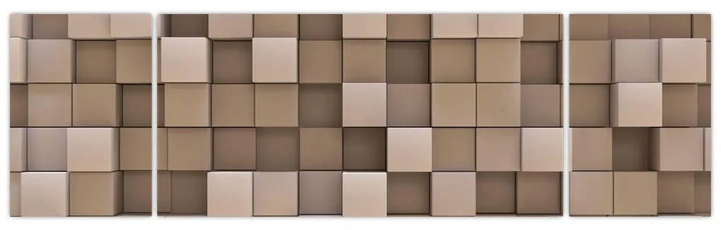 Obraz - Beżowe kostki (170x50 cm)