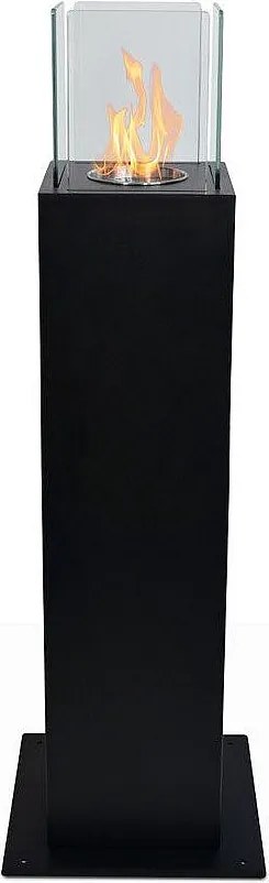 Capri 110 Czarny kominek ogrodowy na bioetanol