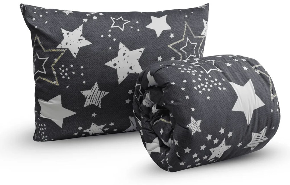 Zestaw całorocznej kołdry 140x200 cm z włókna silikonowego z poduszką 70x90 cm DREAM STAR