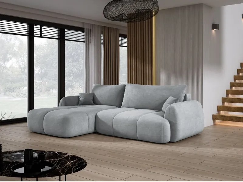 Narożnik COCO z funkcją spania poduszkami i pojemnikiem Cloud 81 DOMOHOME