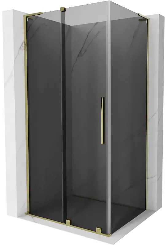 Mexen Velar L kabina prysznicowa rozsuwana 120 x 110 cm, grafit, złota - 871-120-110-43-50