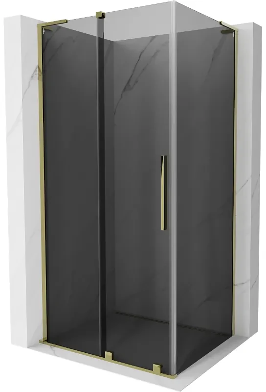 Mexen Velar L kabina prysznicowa rozsuwana 120 x 110 cm, grafit, złota - 871-120-110-43-50