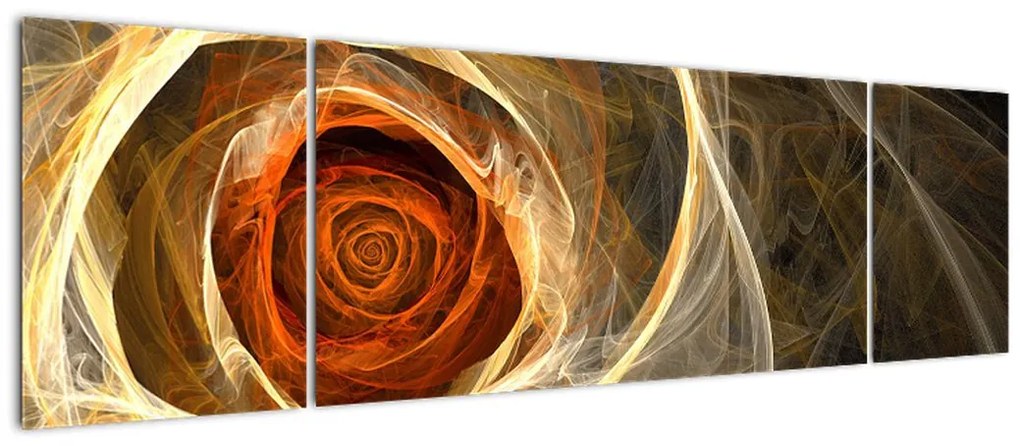Obraz - Róża w artystycznym duchu (170x50 cm)