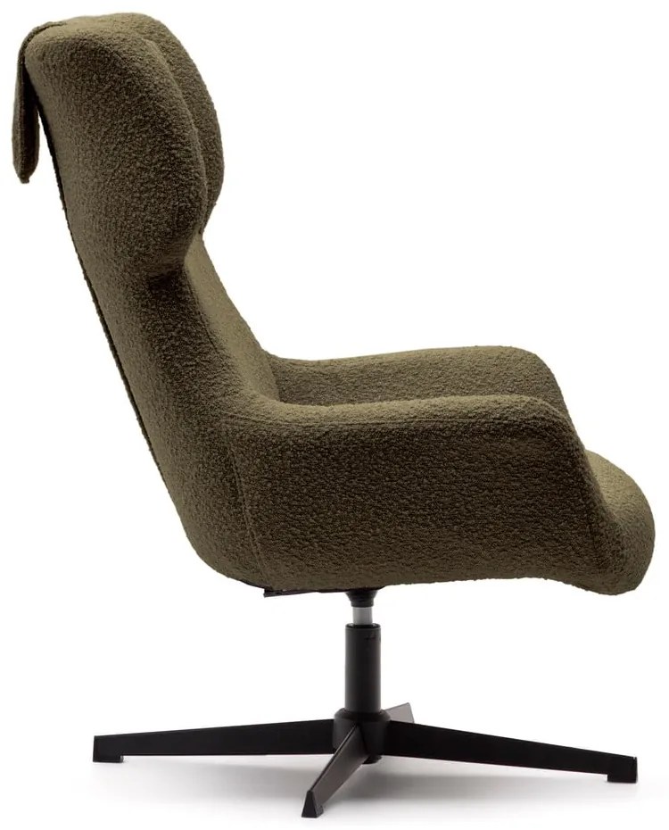 Ciemnozielony fotel Zalina – Kave Home