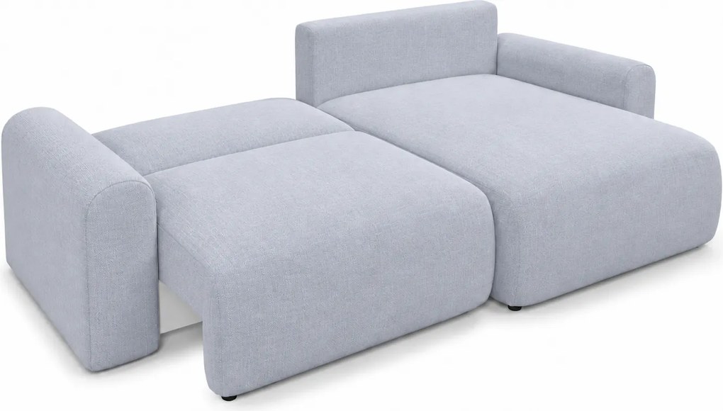 Rozkładany narożnik dwustronny L NORDEN PAROS 250x140 cm, jasnoszary