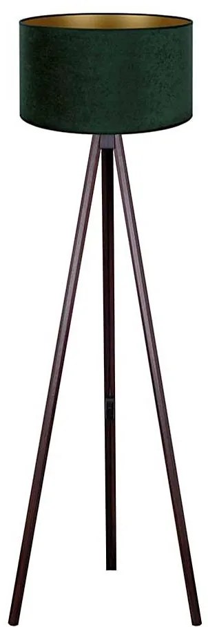 Brilagi - Lampa podłogowa VELVET 1xE27/60W/230V wenge/zielona