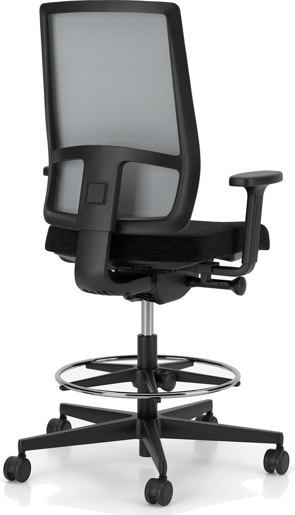 Obrotowy hoker do biura z siatkowym oparciem X-Line Counter Swivel Chair Mesh