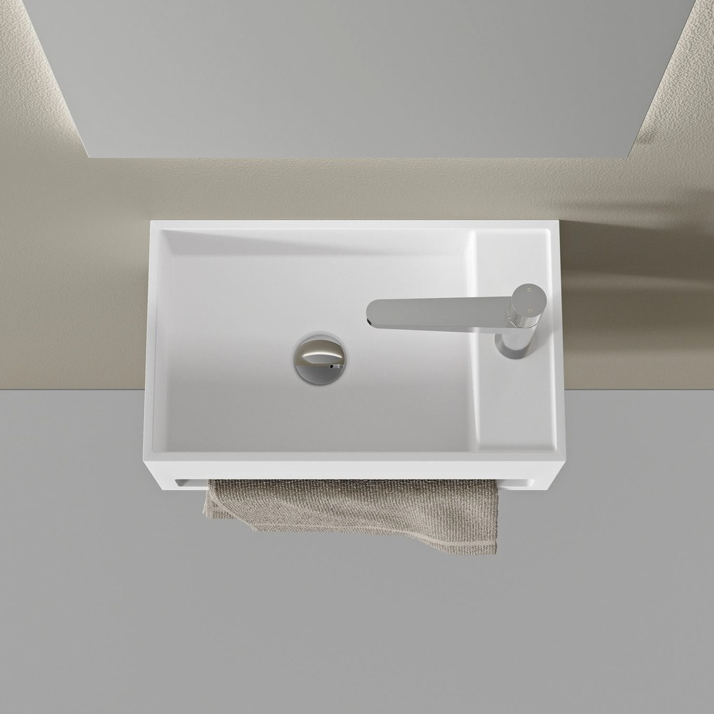 Umywalka ścienna z odlewu mineralnego PB2077