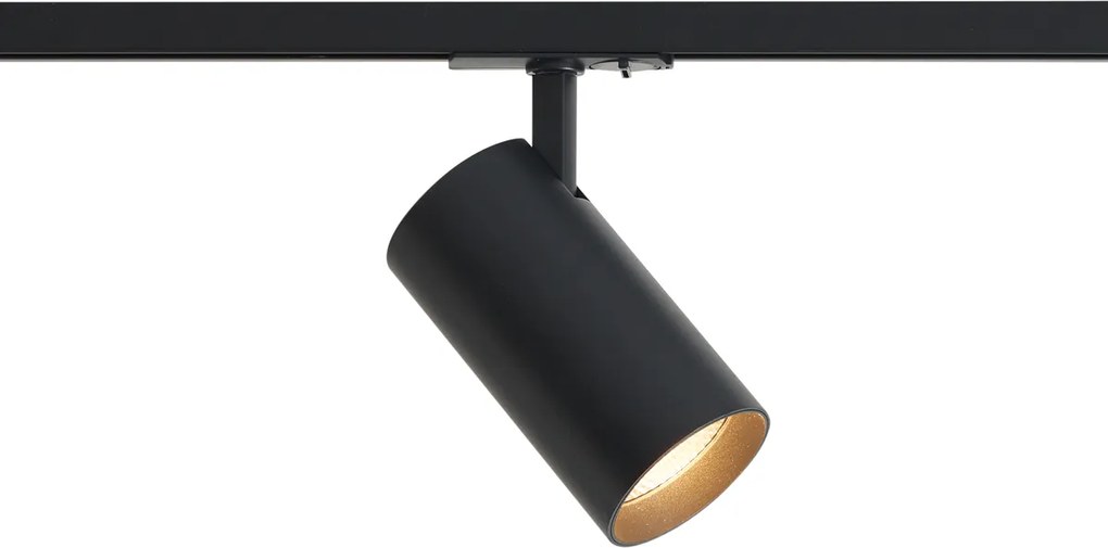Nowoczesny reflektor czarny do systemu szynowego 1-fazowego z LED - Iconic Mark
