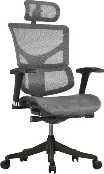 Ergonomiczny fotel biurowy z siateczki ErgoFly Sail, zgodny z normą BHP