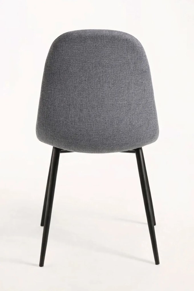 Zestaw 4 Krzese Teok Black Tkanina