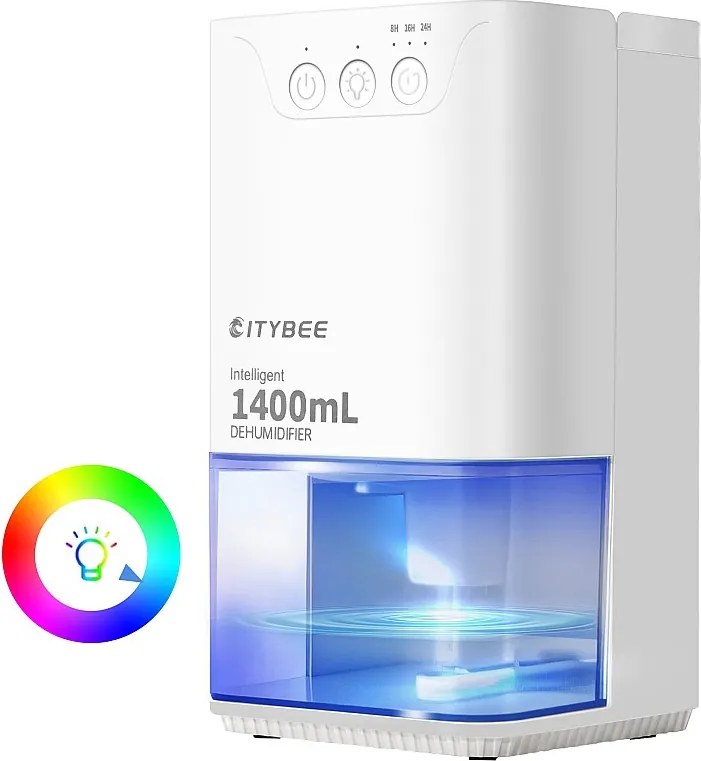 Osuszacz powietrza NETTLIFE 1400 ml z timerem i temperaturą pokojową (biały)