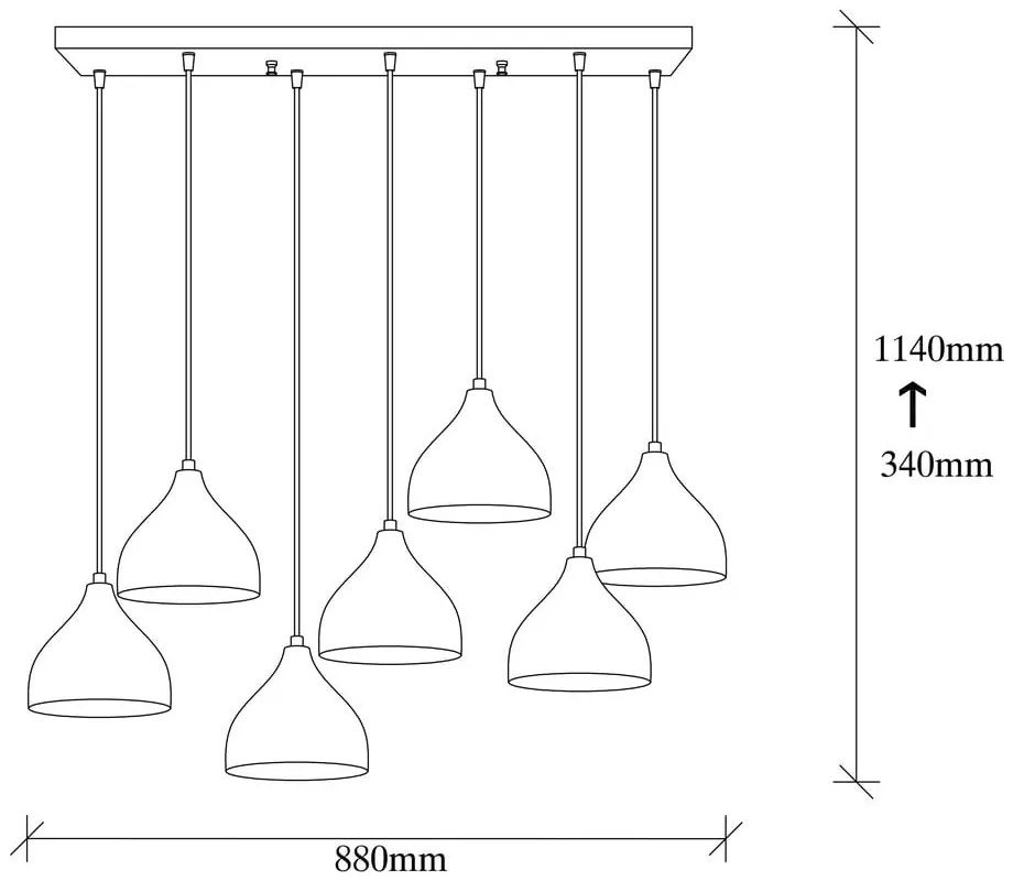 Lampa wisząca w czarno-złotym kolorze z metalowym kloszem Tattoo – Opviq lights