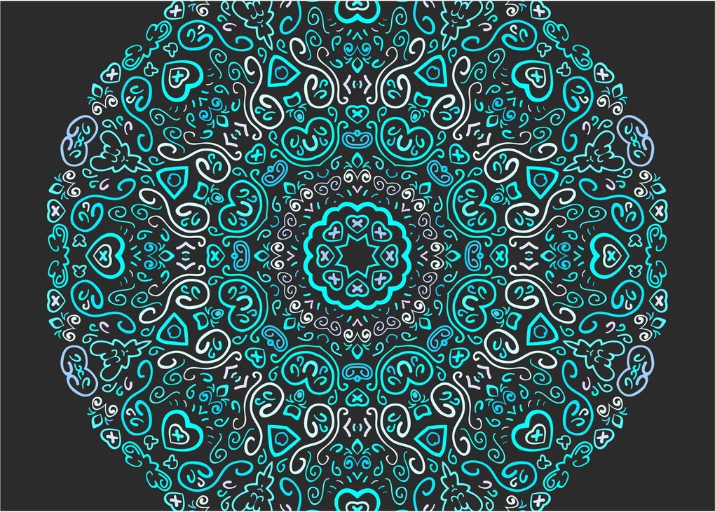 Obraz na szkle abstrakcji ozdobnej (70x50 cm)