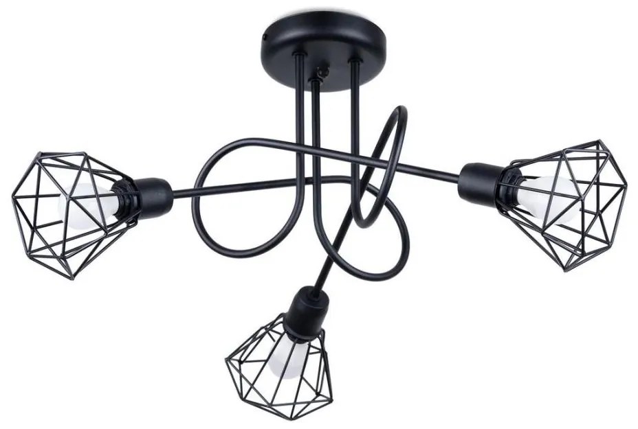 Sollux SL.1109 - Lampa wisząca ARTEMIS 3xE14/40W/230V czarna