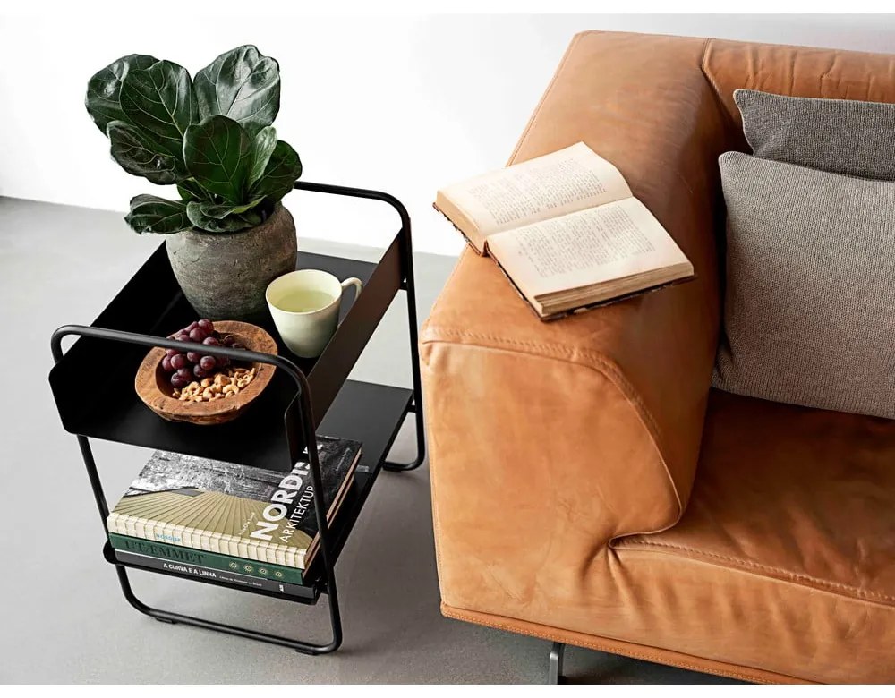 Czarna metalowa konsola 36x48 cm A-Console – Zone