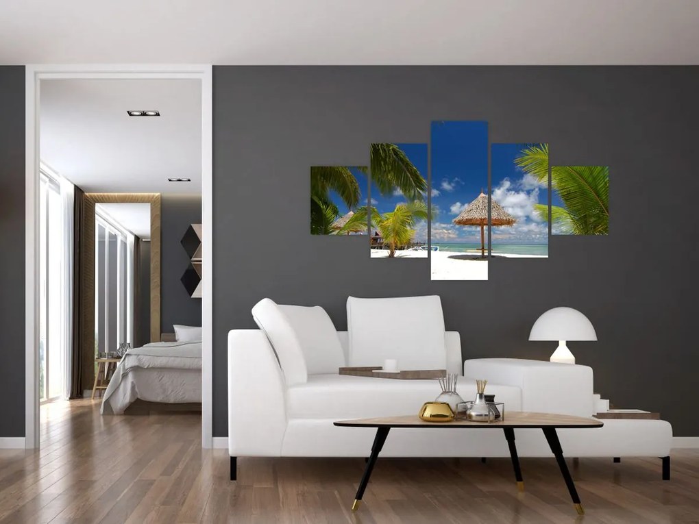 Obraz - Plaża z białym piaskiem (125x70 cm)