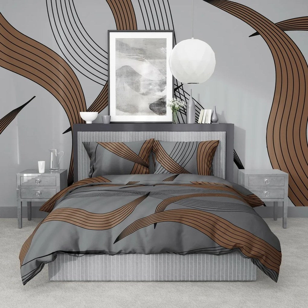 Stanex Pościel satynowa Gold Ribbon, 140 x 200 cm, 70 x 90 cm, 140 x 200 cm, 70 x 90 cm