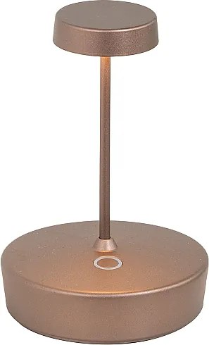 Lampa stołowa LED Swap mini pro, brązowa, akumulatorowa i ściemnialna - 2W, 2200-2700-3000K, IP65