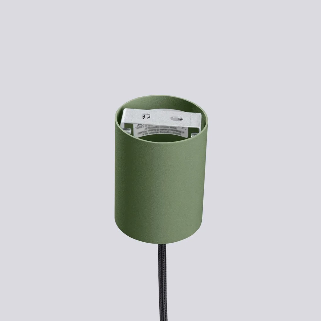 Lampa wisząca HALO 1 zielona oliwka ryflowana SOLLUX LIGHTING