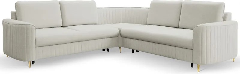 Narożnik LAREN nowoczesna sofa z funkcją spania pojemnik na pościel prawa strona CASTEL 80 251x251x85 cm