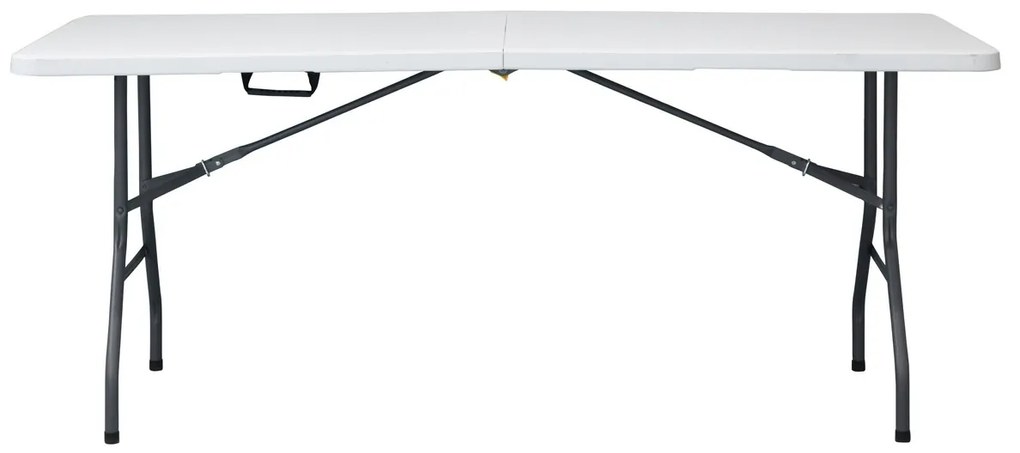 Autronic Stół ogrodowy, metal, plastik, biały,AZ-K 1002 WT